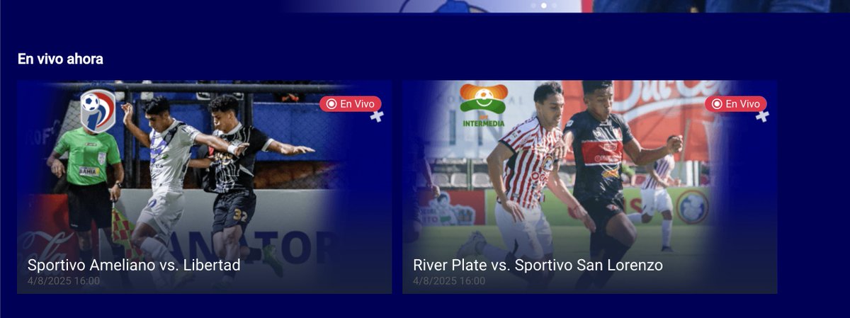 Un trabajo tienen: UN TRABAJO

Si le doy al partido de libertad, me lleva a la transmisión.

Si le doy al partido de River vs San Lorenzo, me lleva al de libertad ameliano igual.
¿Quien pio quiere ver libertad?

Poneme el partido del Kelito!! <a href="/TigoSportsPY/">Tigo Sports</a>