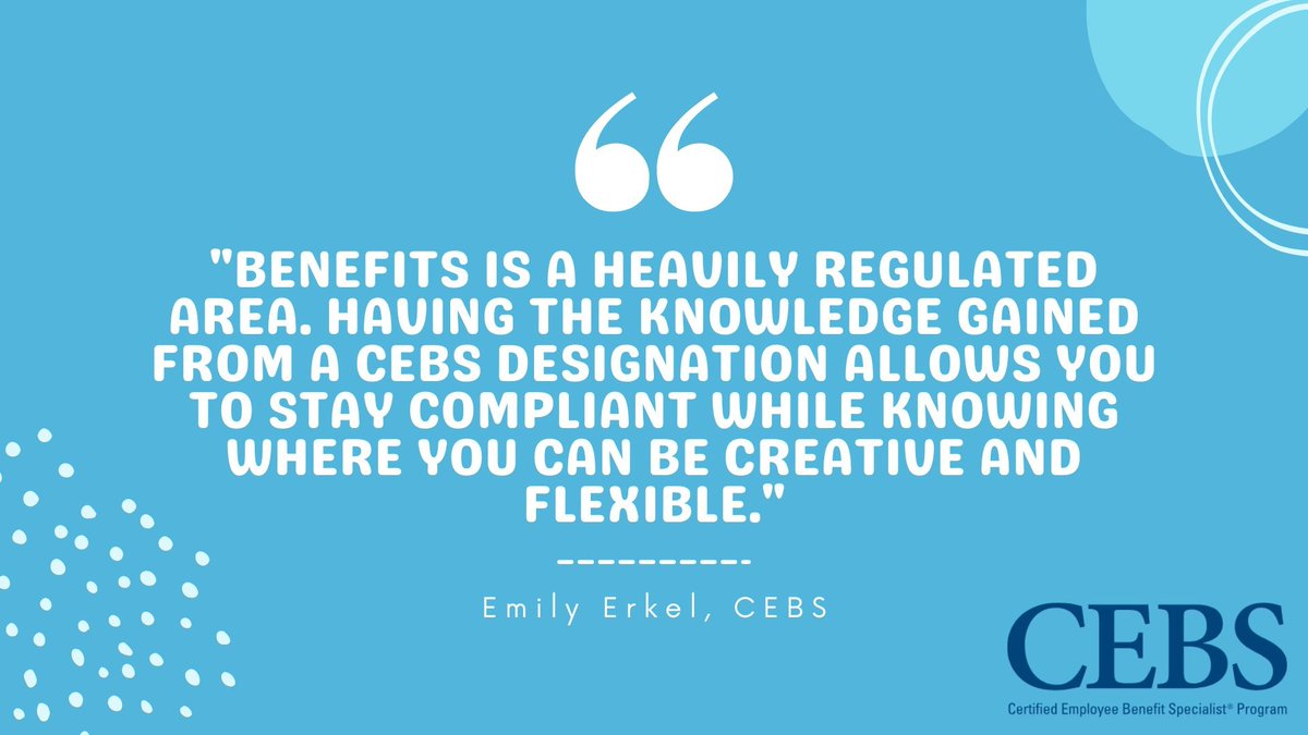 CEBSProgram's tweet image. It&apos;s #MotivationMonday!    

We asked Benefits Director Emily Erkel about the value of her professional designation.

Find more valuable insights from your peers on CEBS News &amp;gt;&amp;gt; cebs.ifebp.org/2025/07/29/25-…