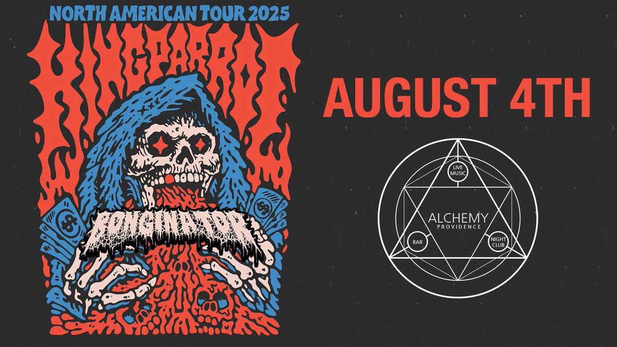 Tonight!

King Parrot has a day off from their tour with Pantera and will be tearing up Alchemy with Bonginator and SIRE! 

Doors at 7:00. $28. All Ages.
