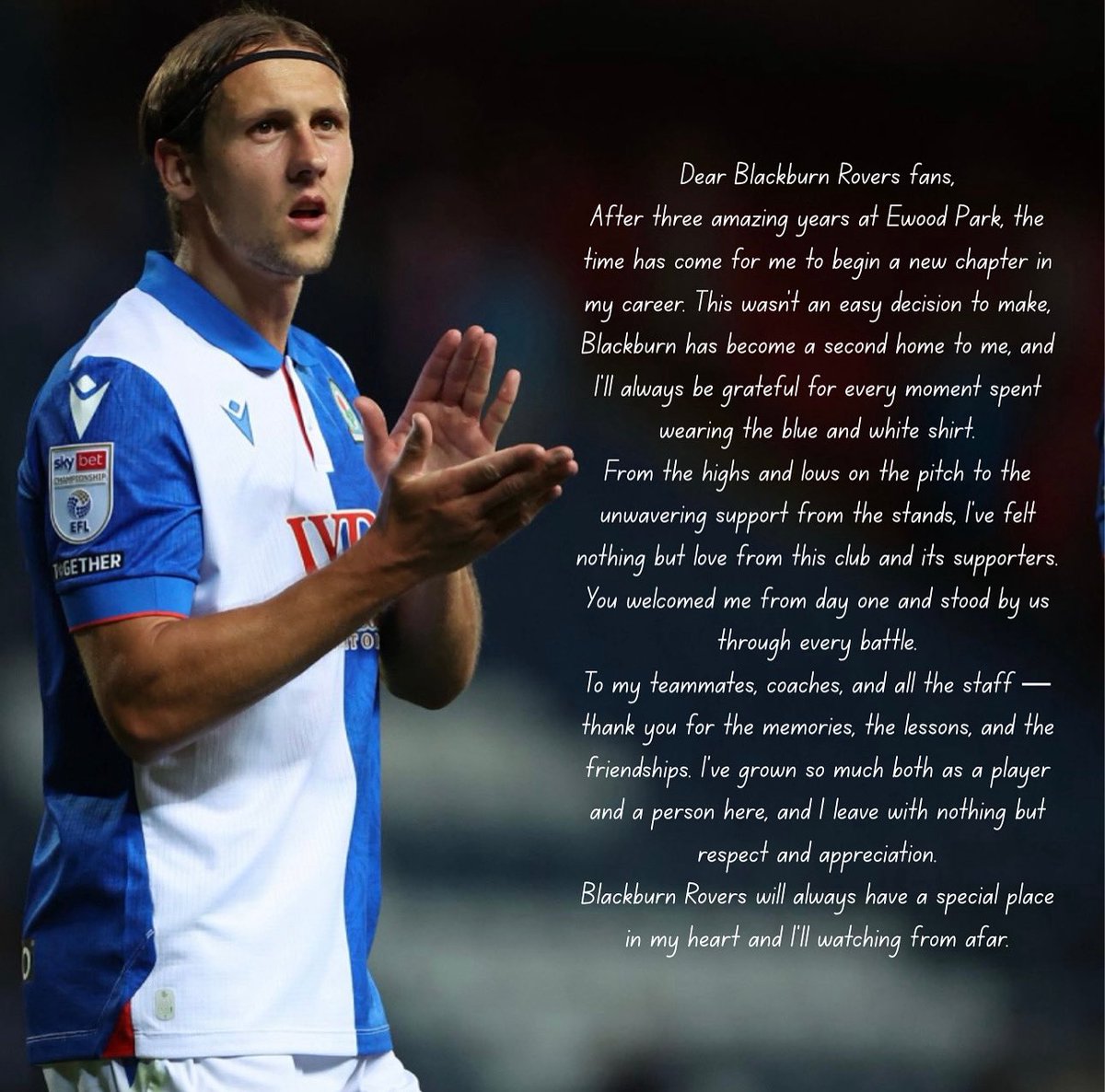 Thank you <a href="/Rovers/">Blackburn Rovers</a> 💙🤍