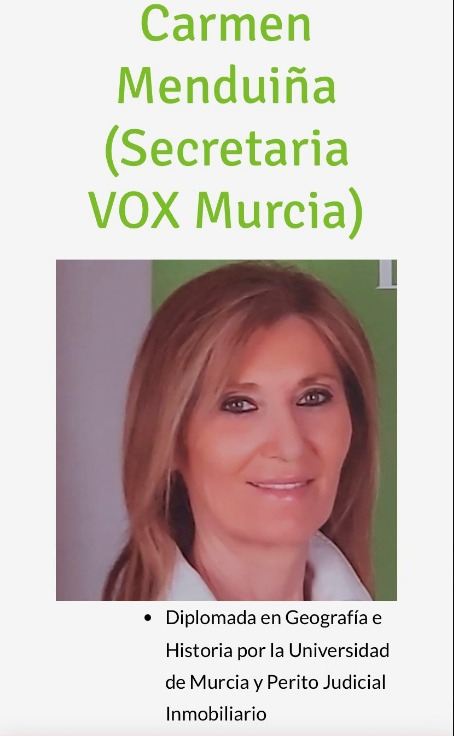 Otro caso sorprendente fue el de la teniente alcalde de Lorca de VOX, anunciada como diplomada en Geografía e Historia, titulación que no existe.