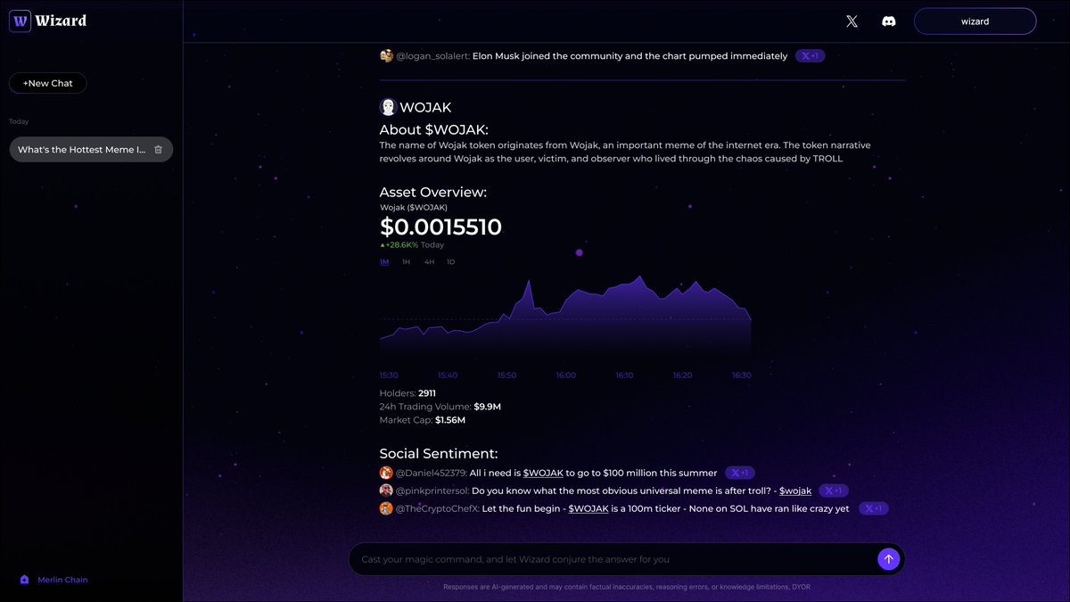 BitmapTech's tweet image. Merlin Wizard is about to launch in days....
🎁1000 $MERL
Like, Retweet and Follow
What questions do you want to ask him first? (Don't ask him when to pump, he will tell you Jeff is working on it🤒...)