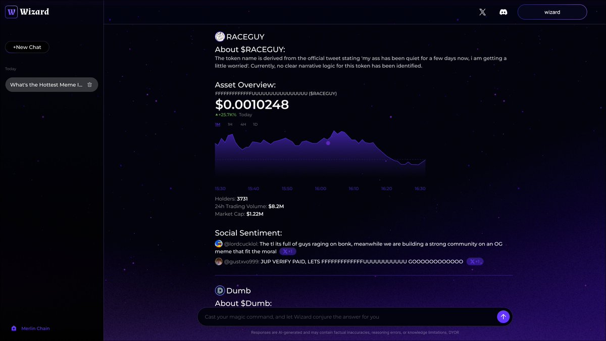 BitmapTech's tweet image. Merlin Wizard is about to launch in days....
🎁1000 $MERL
Like, Retweet and Follow
What questions do you want to ask him first? (Don't ask him when to pump, he will tell you Jeff is working on it🤒...)