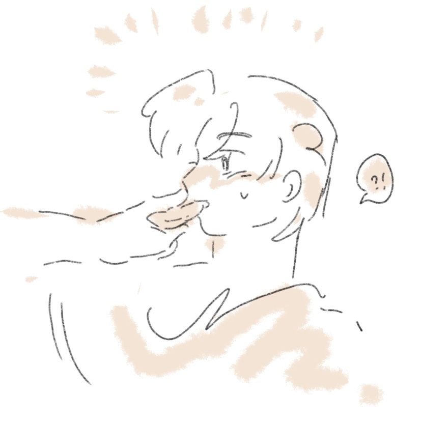 You two go to the grocery store together ! Live together! Live an undivided life!
ALSO WHO can understand how heartwarming and breathtaking the design of the finger touching the lips is .........