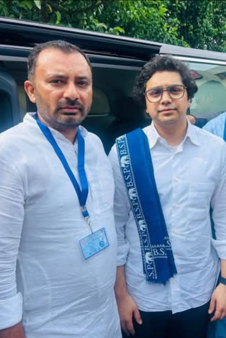 माननीय आकाश आनंद जी के साथ असंध विधानसभा के #बसपा के प्रत्याशी भाई गोपाल राणा जी