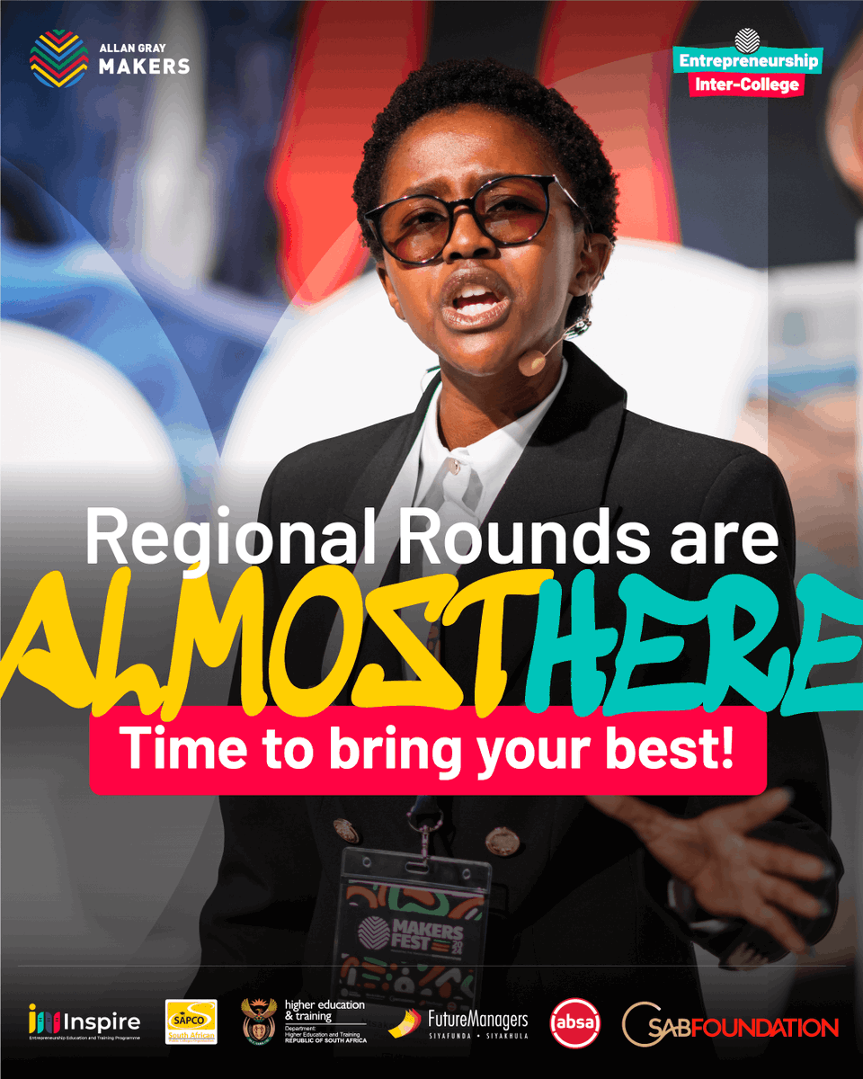 The 2025 Entrepreneurship Inter-College Competition Regional Rounds are almost here!

Made it this far?

It's time to stay focused, keep building, and giving it your all.

Good luck 💪

#InterCollege2025 #RegionalRounds #Studentpreneurs