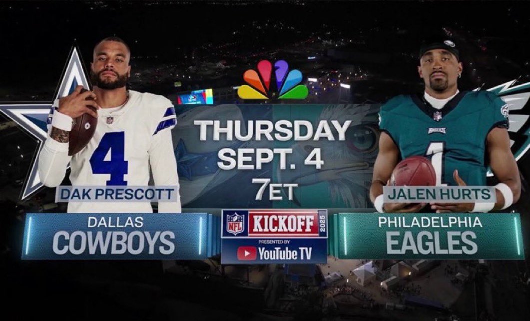 One month from tonight: the NFL season opener. 🙏🏈