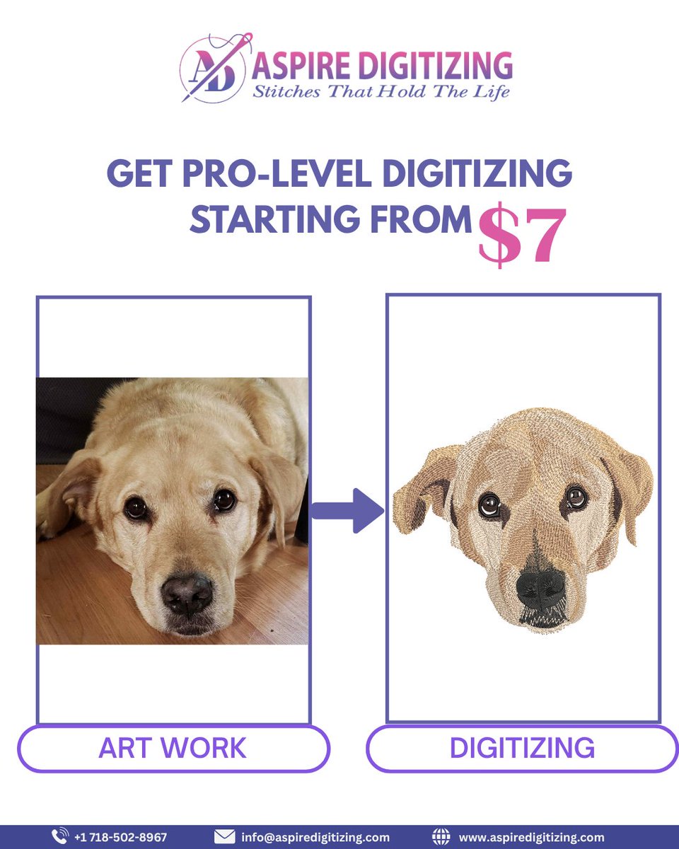 AspireDigitize's tweet image. Why do top brands trust Aspire Digitizing?
Because precision matters — and we deliver it, thread by thread.
✅ Bulk Orders
⏱️ Rush Jobs
🎯 High-Detail Logos
📩 aspiredigitizing04@gmail.com
🌐 aspiredigitizing.com
#AspireDigitizing #EmbroideryQuality #DigitizingExperts