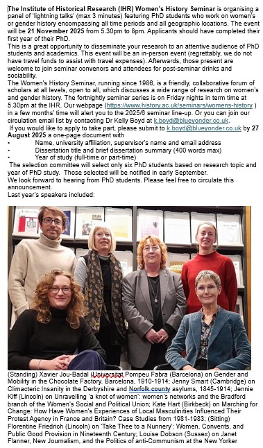 IHR Women's History Seminar (@ihrwomen) on Twitter photo <a href="/ihr_history/">Institute of Historical Research</a> <a href="/LauraGowing/">Laura Gowing</a> @DrAlanaGHarris @carmenmangion <a href="/ClaireLanghamer/">Claire Langhamer</a> <a href="/CornelieUsborne/">Cornelie Usborne</a> <a href="/ihr_history/">Institute of Historical Research</a> <a href="/LauraGowing/">Laura Gowing</a> @DrAlanaGHarris @carmenmangion <a href="/ClaireLanghamer/">Claire Langhamer</a> <a href="/CornelieUsborne/">Cornelie Usborne</a>