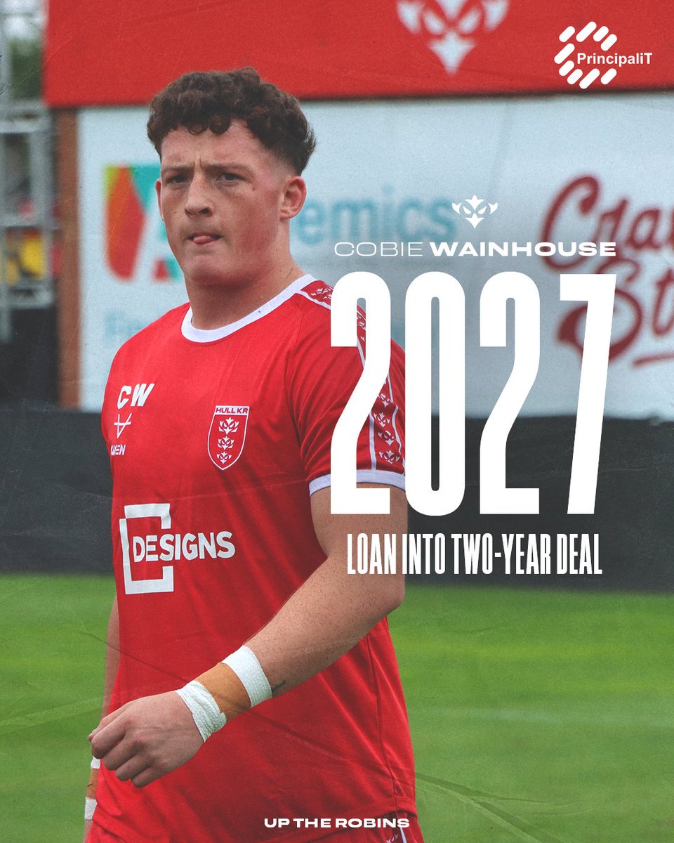 Hull KR (@hullkrofficial) on Twitter photo Hull KR are pleased to confirm the signing of young forward, Cobie Wainhouse on loan for the rest of the 2025 season, and has signed a two-year deal with the club from 2026 🤩
Read more 👉 tinyurl.com/wd89rjnw
💻<a href="/PrincipalIT1/">Principal IT</a> | #UpTheRobins🔴⚪️ Hull KR are pleased to confirm the signing of young forward, Cobie Wainhouse on loan for the rest of the 2025 season, and has signed a two-year deal with the club from 2026 🤩
Read more 👉 tinyurl.com/wd89rjnw
💻<a href="/PrincipalIT1/">Principal IT</a> | #UpTheRobins🔴⚪️