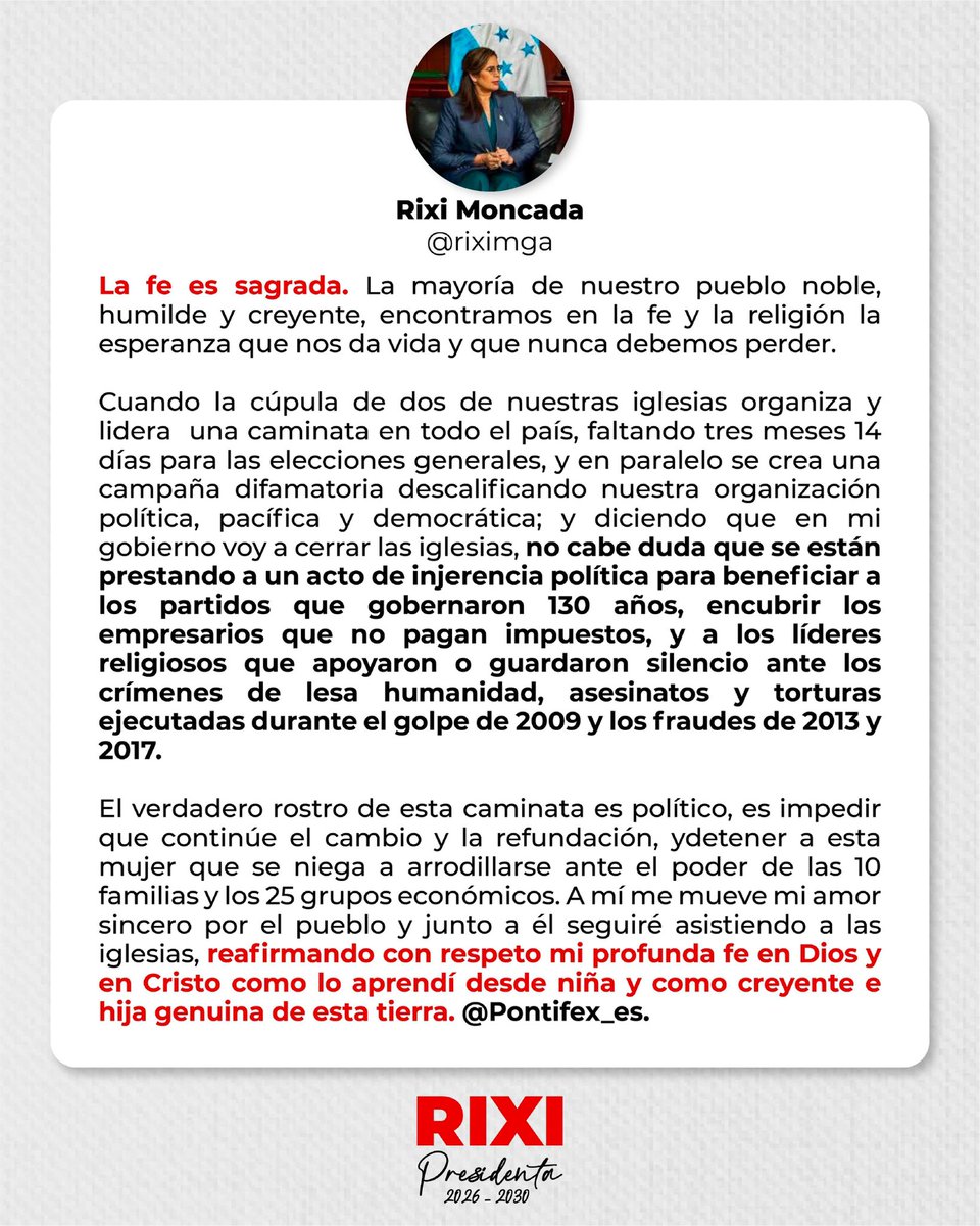 RixiPresidenta's tweet image. “A mí me mueve el amor sincero por el pueblo. No me arrodillo ante las élites, solo ante Dios." 🌺
