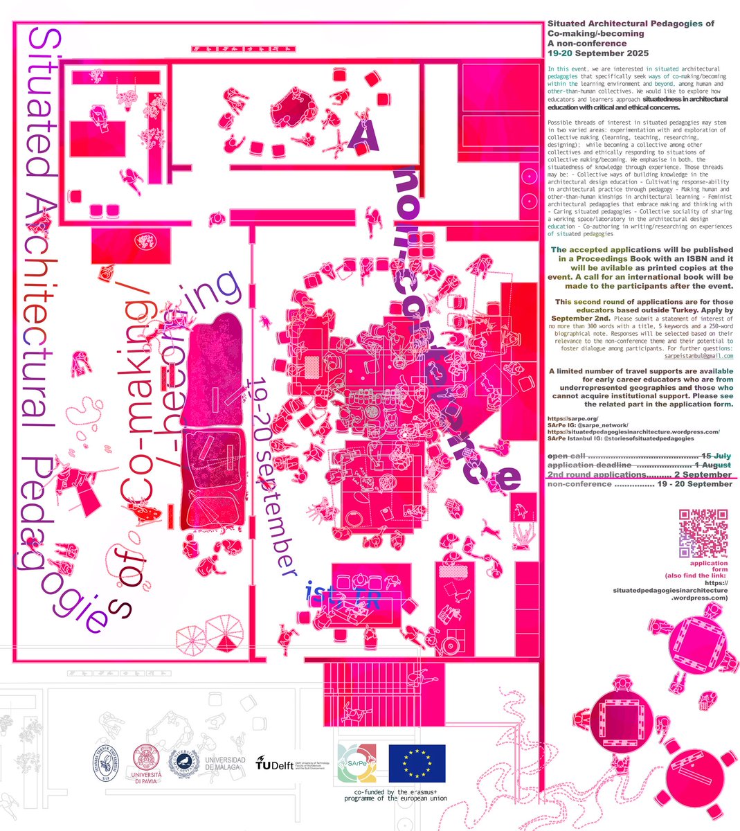 Situated Architectural Pedagogies of Co-making/-becoming ikinci tur başvuruları eğitimciler için 2 Eylül’e kadar devam ediyor! <a href="/aslihansenel/">Aslihan Senel</a> <a href="/buseozcelik/">buse</a> 

Başvuru için: forms.gle/ufKwVTMwT2BHhQ…
