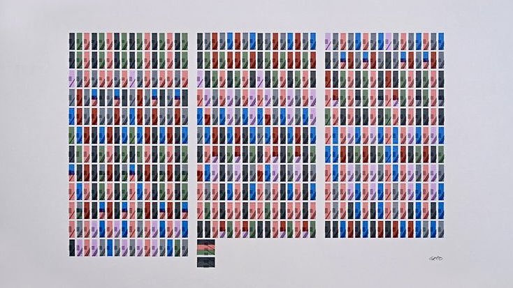 Gunther Kleinert, I Can See Music. 2025. 

Algorithmic drawing. Ink on paper.