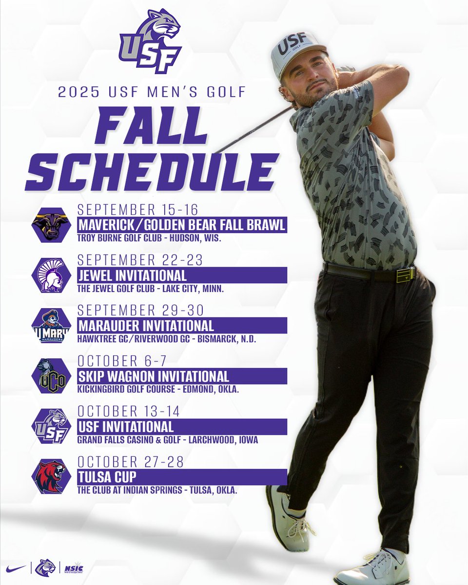 Now teeing off: Cougar Golf ⛳️

The men’s and women’s fall schedules are here, and we’re ready to drive into the season.

Check out where we’re swinging this fall 🏌️‍♂️🏌️‍♀️