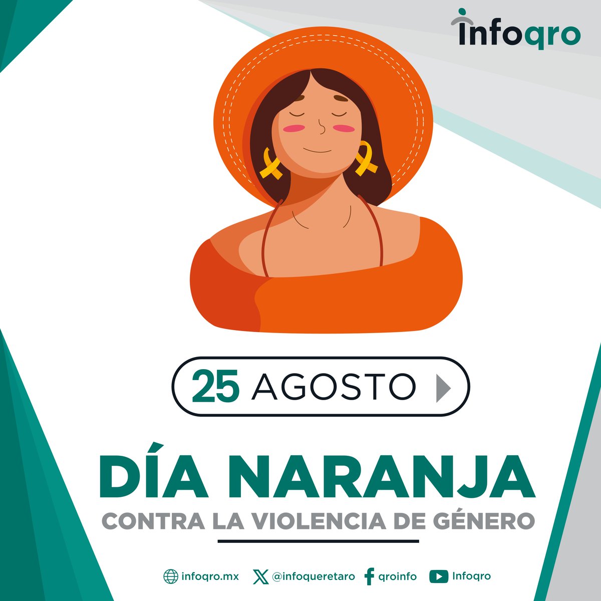 infoqueretaro's tweet photo. #Efeméride 🗓️ el 25 de cada mes se conmemora el #DíaNaranja para emprender acciones enfocadas en promover y fomentar la cultura de la no violencia contra #niñas y #mujeres 🧡🫱🏻‍🫲🏼 https://t.co/0KmXczqp4B