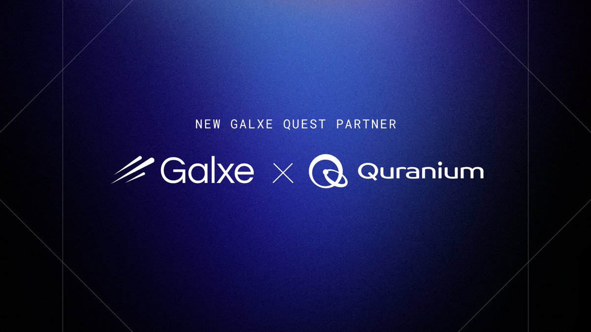 Join the convergence layer with <a href="/quranium_org/">Quranium</a> ✨  

Explore the Quranium campaign on <a href="/GalxeQuest/">Galxe Quest</a>. Complete quests and gear up for the anticipated mainnet launch.

Get in early on Quranium: g.xyz/quranium-quest
