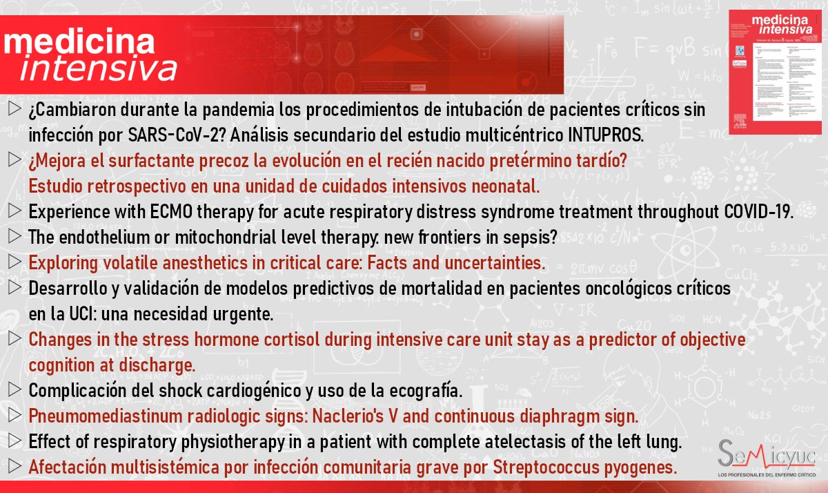 SEMICYUC (@semicyuc) on Twitter photo Ya puedes consultar el sumario del mes de agosto de la revista Medicina Intensiva. ¡No te pierdas ningún artículo!
Accede con tus claves: medintensiva.org/en-vol-49-num-…
#medicinaintensiva #divulgación <a href="/intensiva_med/">MedIntensiva</a> Ya puedes consultar el sumario del mes de agosto de la revista Medicina Intensiva. ¡No te pierdas ningún artículo!
Accede con tus claves: medintensiva.org/en-vol-49-num-…
#medicinaintensiva #divulgación <a href="/intensiva_med/">MedIntensiva</a>