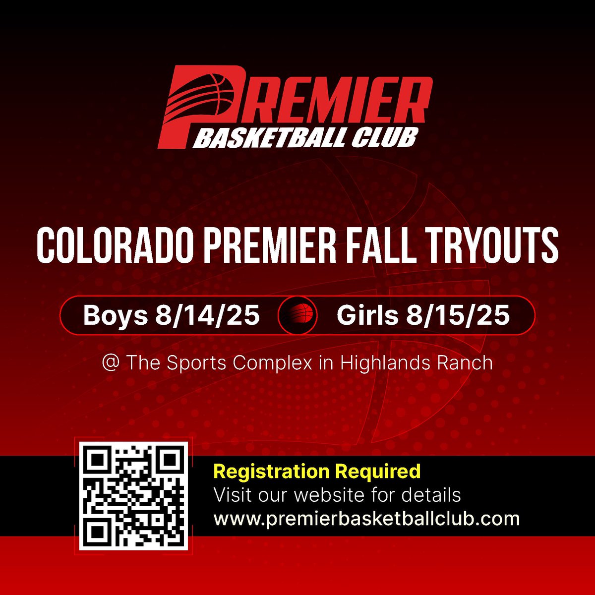 Colorado Premier tryouts are less than two weeks away! Sign up today to join the Premier family!