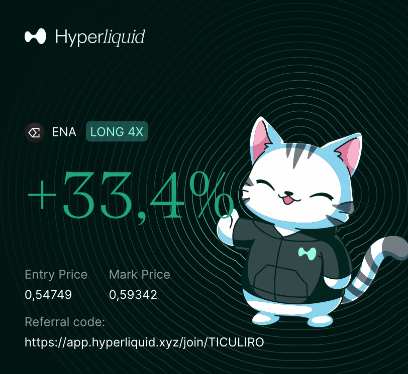 Trade $ENA perps seamlessly on <a href="/HyperliquidX/">Hyperliquid</a>  using my referral code app.hyperliquid.xyz/join/TICULIRO