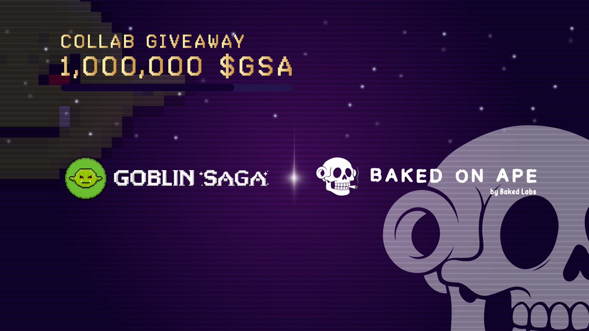Goblin Saga (@goblinsaga_xyz) on Twitter photo 🔥 New Web3 Alliance! 🔥
<a href="/goblinsaga_xyz/">Goblin Saga</a> & <a href="/BakedOnApe/">Baked On Ape</a> by Baked Labs
The Top 200 $GSA holders will be able to mint the new Baked collection on ApeChain completely FREE 🍪🦍
To celebrate this epic collab, we're giving away 1,000,000 $GSA tokens!
🎁 Join now: 🔥 New Web3 Alliance! 🔥
<a href="/goblinsaga_xyz/">Goblin Saga</a> & <a href="/BakedOnApe/">Baked On Ape</a> by Baked Labs
The Top 200 $GSA holders will be able to mint the new Baked collection on ApeChain completely FREE 🍪🦍
To celebrate this epic collab, we're giving away 1,000,000 $GSA tokens!
🎁 Join now: