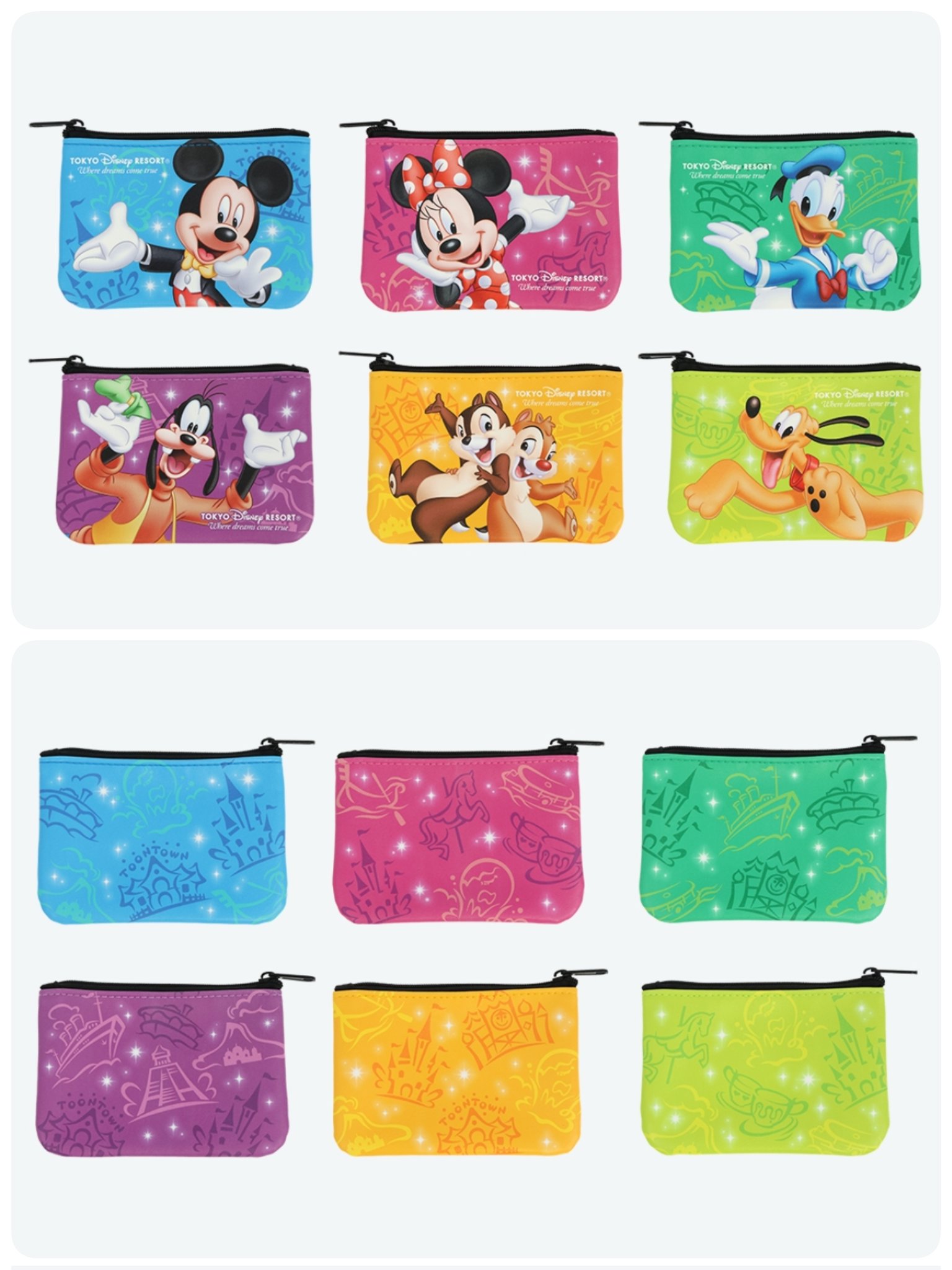ディズニー ポーチ パークチケット コンプリート 1BOX 全6種！東京ディズニーリゾート パークチケットデザインポーチ -