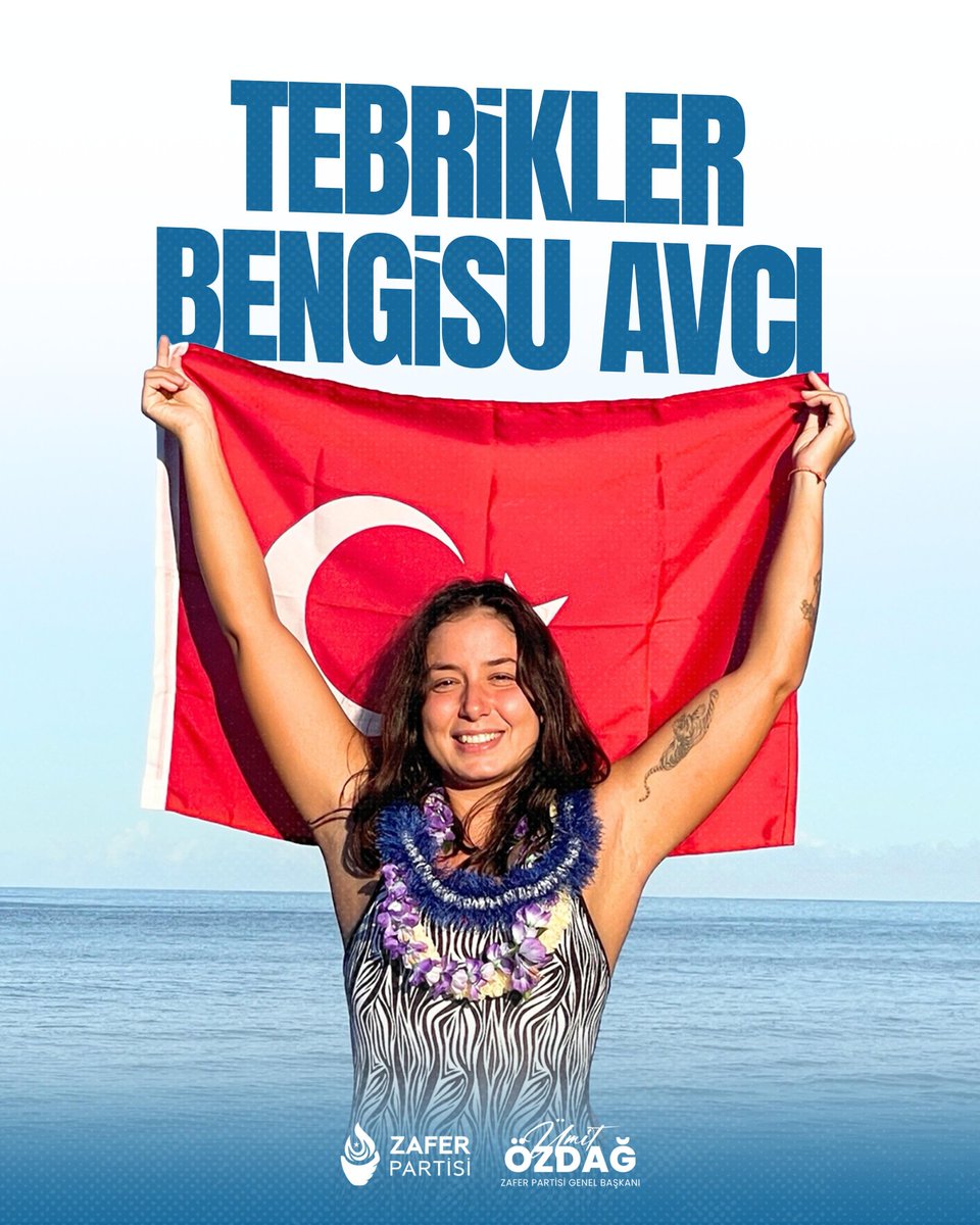 Japonya'daki Tsugarı kanalını geçerek, Ocean’s 7’yi bitiren ilk Türk olma başarısı gösteren milli yüzücümüz Bengisu Avcı'yı içtenlikle kutluyorum.