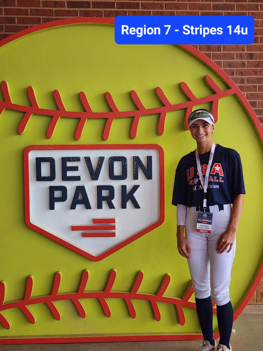 Excited for our very own <a href="/Taylor_Krahl12/">Taylor Krahl</a> to participate in <a href="/USASoftball/">USA Softball</a> All-American Games on Region 7 - Stripes 14u