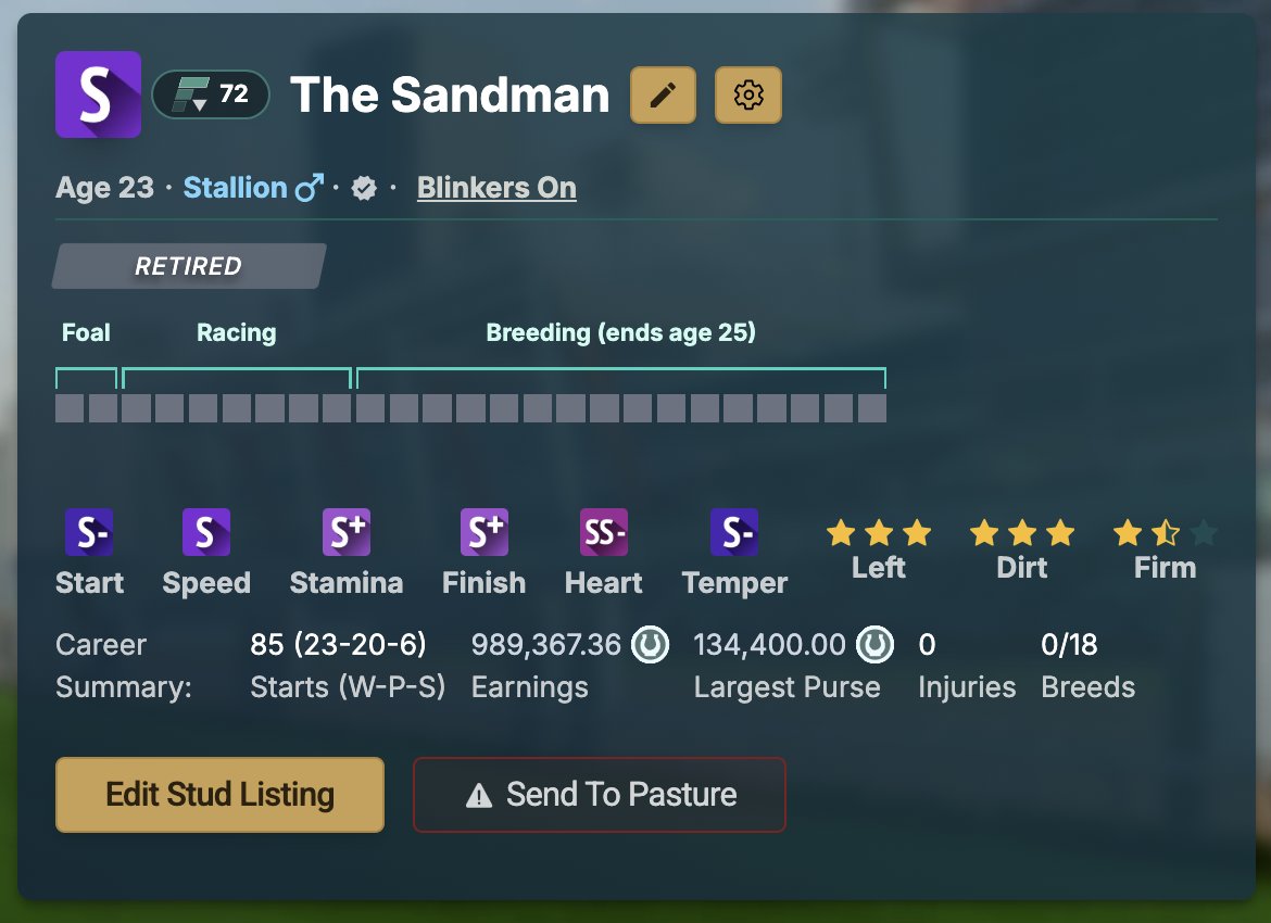 TMERC ๐ ๐น ๐ (@_tmerc) on Twitter photo "The Sandman"
โญ๏ธโญ๏ธโญ๏ธ Left
โญ๏ธโญ๏ธโญ๏ธ Dirt
โ 2 Subgrade
๐ฉธ Two 1/1 blood
๐ด 23yo - running out of time!
---
<a href="/photofinishgame/">Photo Finishโข LIVE ๐น ๐ Virtual Horse Racing</a> HMU on Discord for bulk deals!
photofinish.live/horses/14e5baeโฆ "The Sandman"
โญ๏ธโญ๏ธโญ๏ธ Left
โญ๏ธโญ๏ธโญ๏ธ Dirt
โ 2 Subgrade
๐ฉธ Two 1/1 blood
๐ด 23yo - running out of time!
---
<a href="/photofinishgame/">Photo Finishโข LIVE ๐น ๐ Virtual Horse Racing</a> HMU on Discord for bulk deals!
photofinish.live/horses/14e5baeโฆ