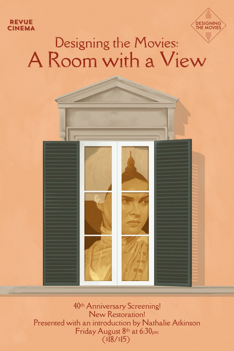 Ben Turner (@bturnerinfo) on Twitter photo This Friday <a href="/RevueCinema/">Revue Cinema</a> - <a href="/DesigningMovies/">Designing the Movies</a> presents a 40th anniversary screening of the classic A ROOM WITH A VIEW.
It was a pleasure to work on the event poster. Thank you Serena and Nathalie!
Tickets available here:
revuecinema.ca/films/designin⊠This Friday <a href="/RevueCinema/">Revue Cinema</a> - <a href="/DesigningMovies/">Designing the Movies</a> presents a 40th anniversary screening of the classic A ROOM WITH A VIEW.
It was a pleasure to work on the event poster. Thank you Serena and Nathalie!
Tickets available here:
revuecinema.ca/films/designinâŠ