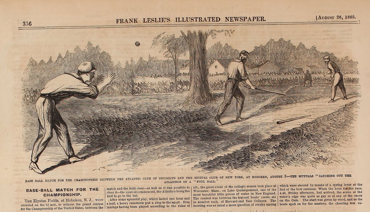 Baseball championship at Hoboken, NJ, on August 3, 1865.