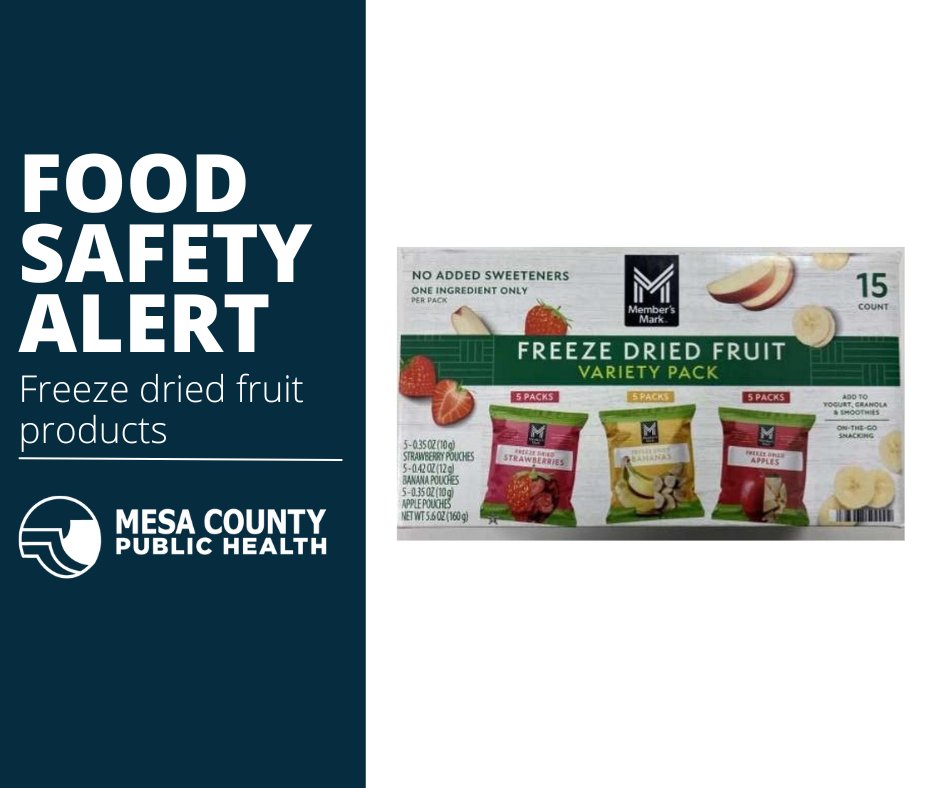Members’ Mark freeze dried fruit variety packs are being recalled. The products are potentially contaminated with Listeria monocytogenes.

Consumers should check their pantries for these products. 

Get a full description of the products on our website. bit.ly/46Z33Sr