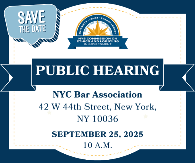 #ICYMI: Mark your calendars! The Commission’s 2025 Annual Public Hearing will take place on September 25, 2025, at the NYC Bar Association. Further details coming soon!