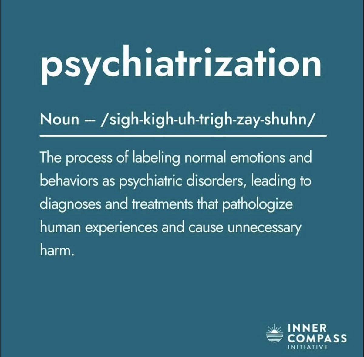 Psychiatrization and the medicalisation of ordinary life events. We are failing to acknowledge how consumers &amp; producers of social media have blindly accepted the medical model. 
We are in the midst of a rampant rise of Factitious Disorder &amp; an Iatrogenic pandemic.