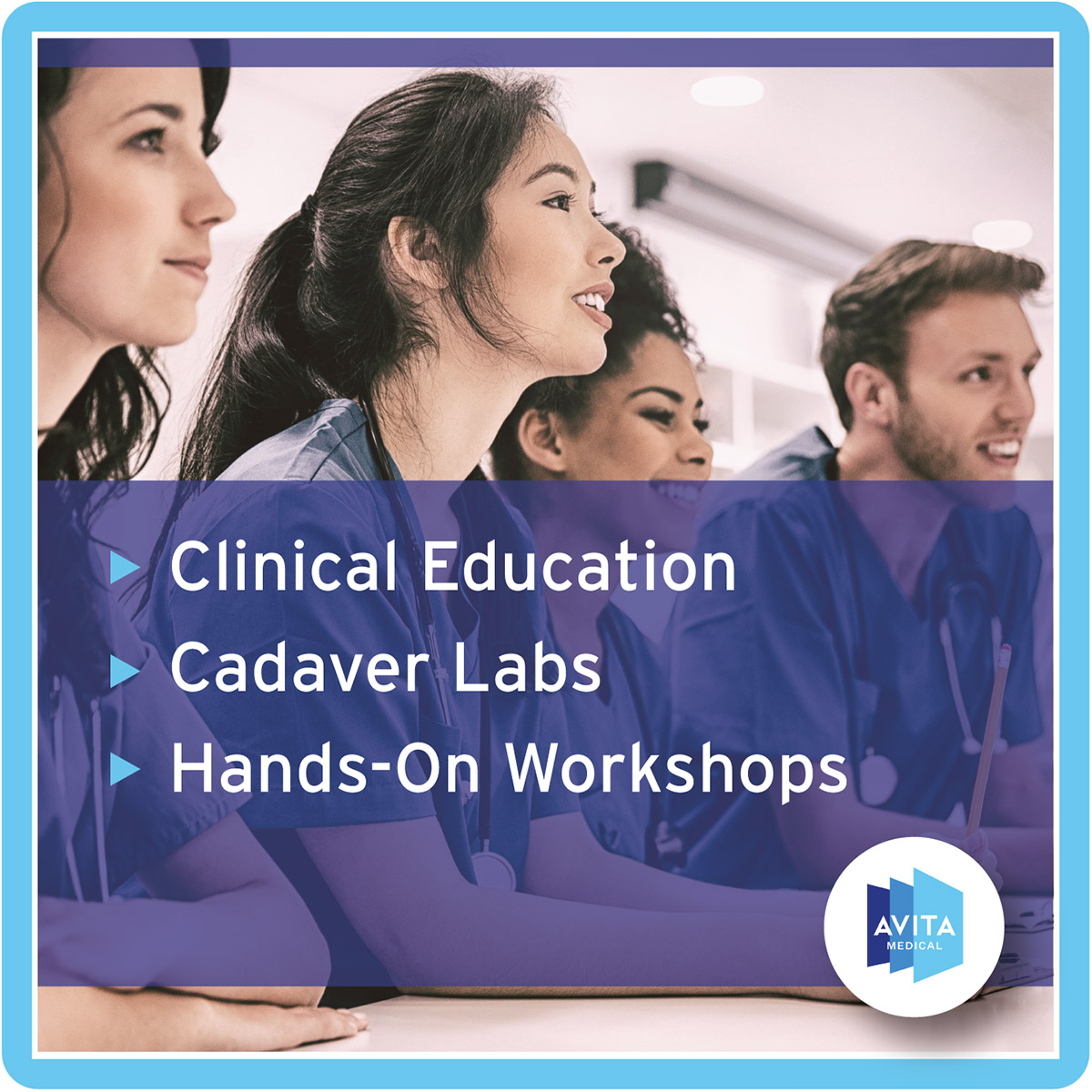 AvitaMedical's tweet photo. Healthcare professional education is one of our top priorities.

If your team would like to participate in a cadaver lab or hands-on learning workshop about our acute wound care solutions, reach out to your local sales representative. https://t.co/0c8w9SkKKb