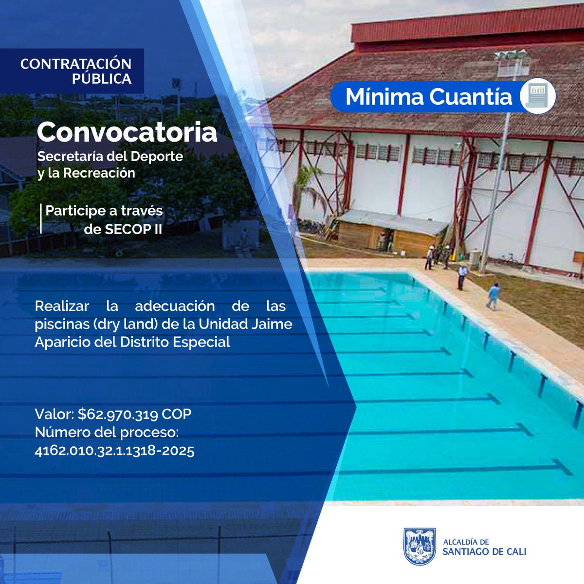 Contratación Pública (@calicontrata) on Twitter photo 📢Atención📢
Aviso de convocatoria
Modalidad: Mínima Cuantía
Más información: shorturl.at/TOPPa
<a href="/SecDeporteCali/">Secretaría del Deporte y la Recreación de Cali</a> 📢Atención📢
Aviso de convocatoria
Modalidad: Mínima Cuantía
Más información: shorturl.at/TOPPa
<a href="/SecDeporteCali/">Secretaría del Deporte y la Recreación de Cali</a>