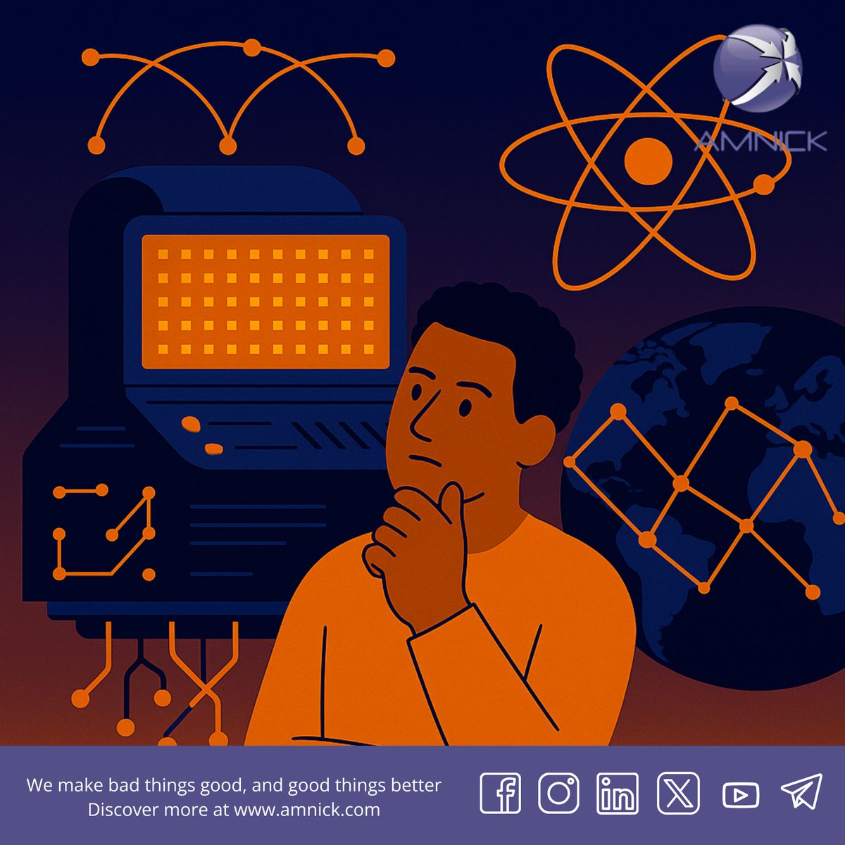 OfficialAmnick's tweet image. Curious how quantum can optimize your industry? From logistics routing to resource modeling, Amnick can help. #QuantumComputing #Amnick #TechConsultancy