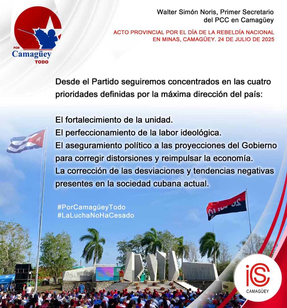 IcsCamaguey (@icscamaguey) on Twitter photo #Camagüey con metas bien definidas por el Partido Comunista de Cuba para el trabajo integral en la presente etapa del año.
<a href="/cadenagramonte/">Cadena Agramonte</a> <a href="/IcsCuba/">Instituto de Información y Comunicación Social</a> <a href="/WalterNoris/">Walter Simon Noris</a> <a href="/YaimyrB/">Yaimyr Victoria Basulto</a> @Yamyle <a href="/PartidoPCC/">Partido Comunista de Cuba</a> <a href="/manolitoweb/">Manuel Alfredo Martínez Pérez</a> <a href="/GobCamaguey/">Gobierno de Camagüey</a> #Camagüey con metas bien definidas por el Partido Comunista de Cuba para el trabajo integral en la presente etapa del año.
<a href="/cadenagramonte/">Cadena Agramonte</a> <a href="/IcsCuba/">Instituto de Información y Comunicación Social</a> <a href="/WalterNoris/">Walter Simon Noris</a> <a href="/YaimyrB/">Yaimyr Victoria Basulto</a> @Yamyle <a href="/PartidoPCC/">Partido Comunista de Cuba</a> <a href="/manolitoweb/">Manuel Alfredo Martínez Pérez</a> <a href="/GobCamaguey/">Gobierno de Camagüey</a>