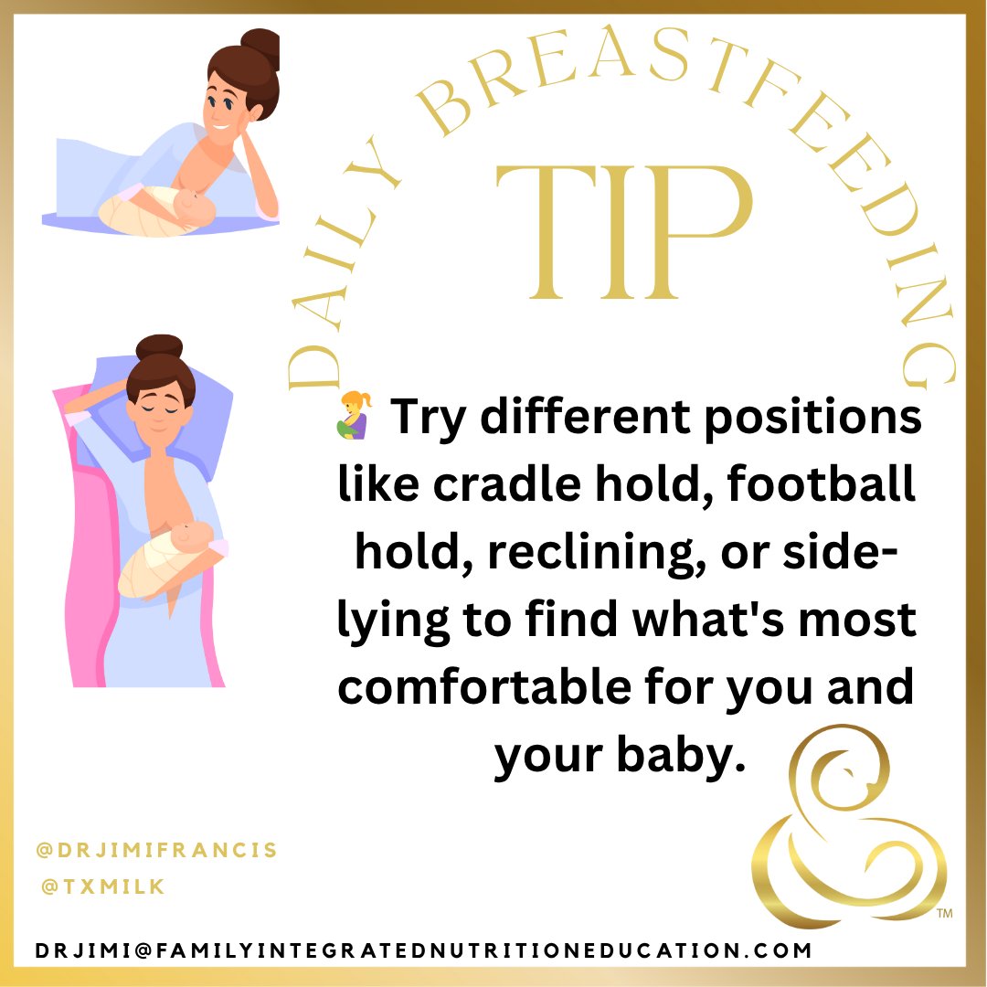 There’s no one “right” way to hold your baby at the breast—just the way that works for you both. 💕

Did you know that switching up breastfeeding positions can help improve latch, ease nipple soreness, and even drain milk ducts more effectively?

Whether you're nursing a newborn