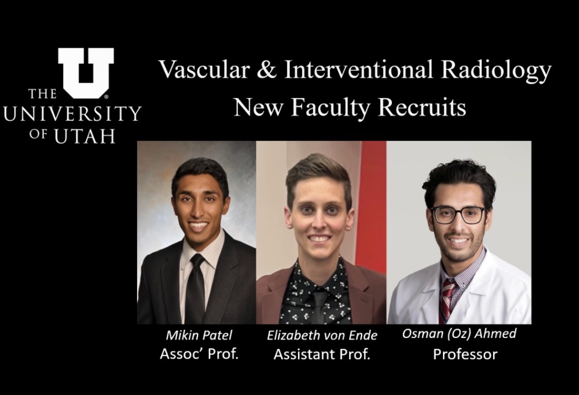The U of U IR section would like to welcome 3 new faculty.