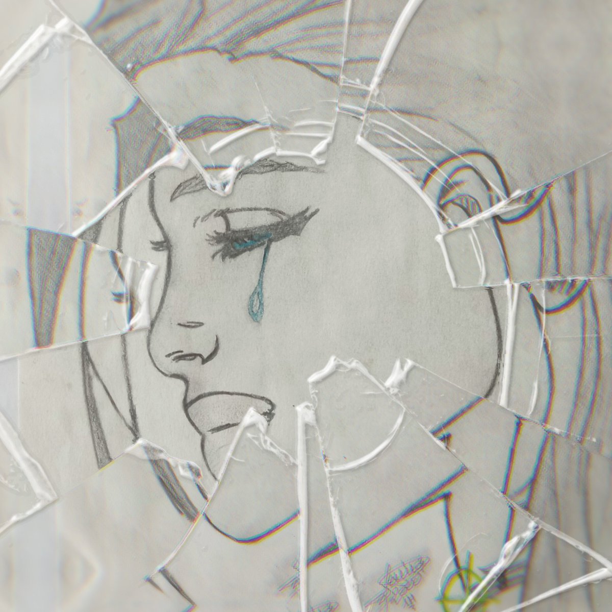 BrOkEn ArT GaLLeRy® collection 

"SaDnEsS" ✏️

- BrOkEn gLaSs RoOm 🪞🔨

- Unique edition ✍️

- 3 Tezos on <a href="/objktcom/">objkt</a> 

- LiNk objkt.com/tokens/KT1Bkac…