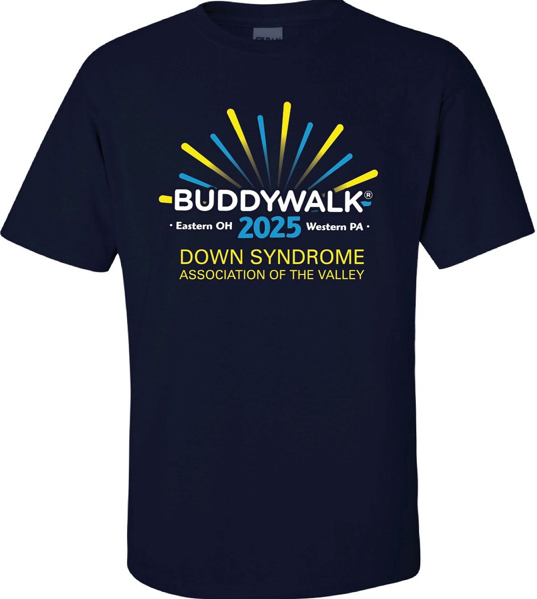 The excitement is building! Don’t miss out on this year’s fabulous Buddy Walk t-shirt. 
We’re thrilled to unveil our exclusive navy blue design. This stylish shirt is included with your registration. T-shirt deadline is August 18th at noon.
dsav.org/buddy-walk