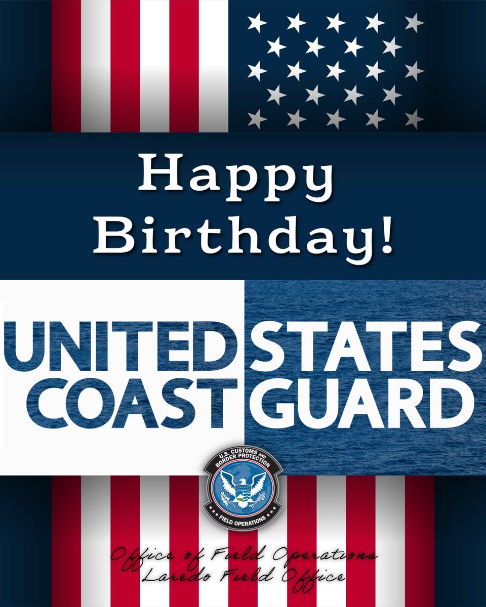 Director of Field Operations, Donald R. Kusser (@dfolaredo) on Twitter photo Happy Birthday to the United States Coast Guard! ⚓️
For 235 years, the Coast Guard has safeguarded our shores, saved lives, and protected our nation with honor and resilience. Here's to continued service and shared missions. 🇺🇸 <a href="/uscoastguard/">U.S. Coast Guard</a> Happy Birthday to the United States Coast Guard! ⚓️
For 235 years, the Coast Guard has safeguarded our shores, saved lives, and protected our nation with honor and resilience. Here's to continued service and shared missions. 🇺🇸 <a href="/uscoastguard/">U.S. Coast Guard</a>
