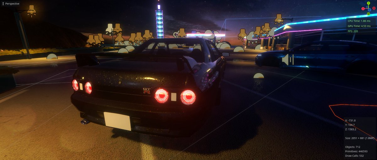 So over the last week i tackled the #Godot's performance issue when we have complex scenes with thousands of objects.

Like with Terrain there is still no official built-in solution but I thought it would be fun to try making my own thing this thime ⬇️ (1/6) #indiedev