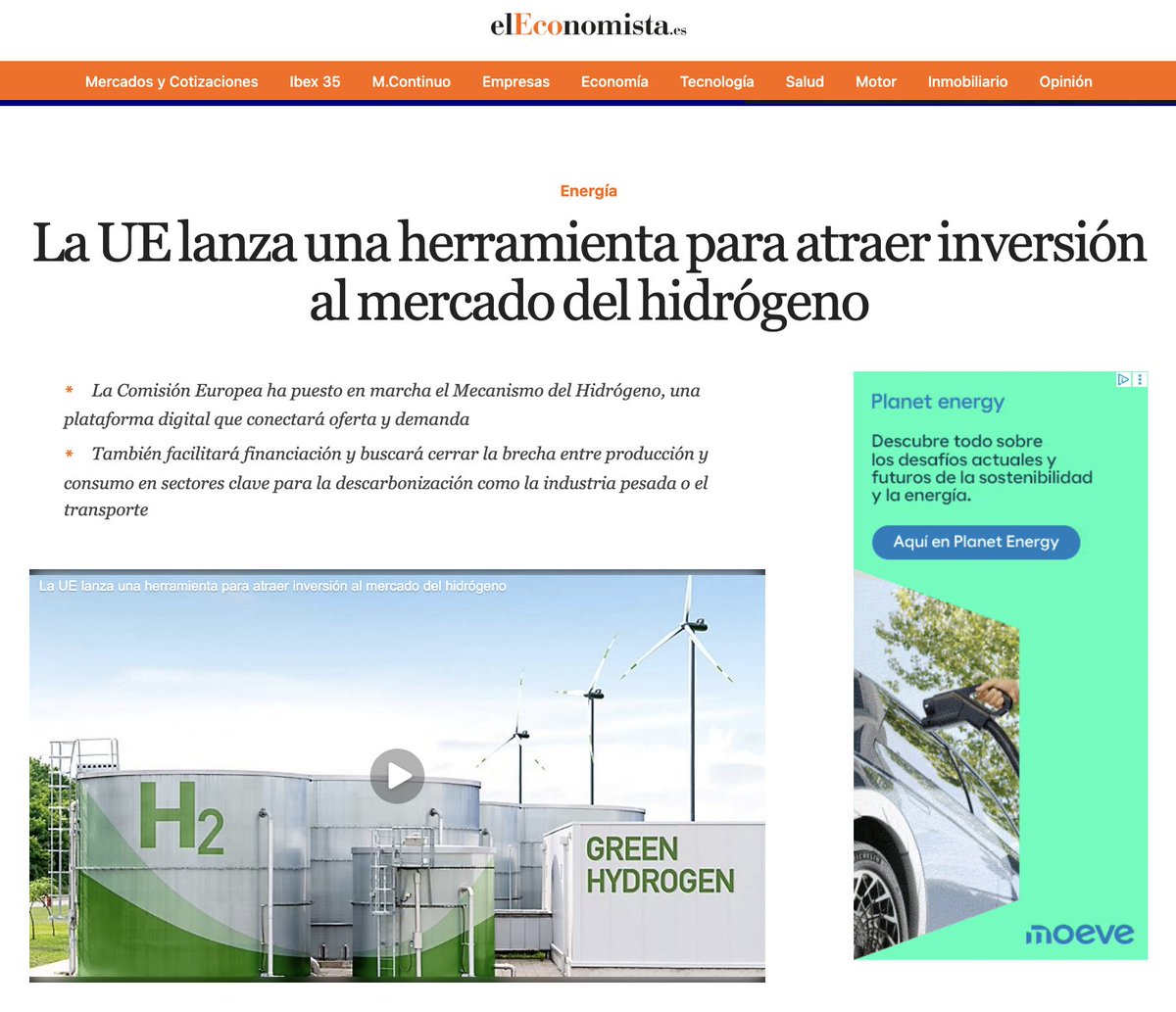 Startupxplore (@startupxplore) on Twitter photo 🔋 La Comisión Europea (<a href="/EU_Commission/">European Commission</a>) lanza el Mecanismo del Hidrógeno, una plataforma estratégica para impulsar el mercado europeo del hidrógeno renovable y bajo en carbono.
👉 ¡Continuamos con la ronda de Hydros Power! Solo queda un 18% disponible: bit.ly/hydros_power 🔋 La Comisión Europea (<a href="/EU_Commission/">European Commission</a>) lanza el Mecanismo del Hidrógeno, una plataforma estratégica para impulsar el mercado europeo del hidrógeno renovable y bajo en carbono.
👉 ¡Continuamos con la ronda de Hydros Power! Solo queda un 18% disponible: bit.ly/hydros_power