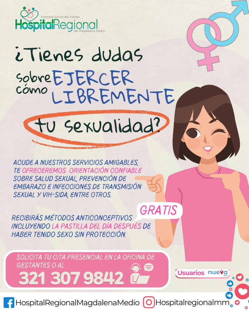 Prevenir también es cuidar tu futuro; en el HRMM te ofrecemos orientación y citas gratuitas en planificación familiar. 
Agenda tu cita con nosotros; una decisión a tiempo puede cambiar tu vida.
<a href="/MinSaludCol/">MinSalud Colombia 🇨🇴</a> <a href="/Supersalud/">Supersalud</a> <a href="/giovannyrubiano/">Giovanny Rubiano MD</a> <a href="/LuisTorreSalud/">Luis Torres Castro - .</a> <a href="/infopresidencia/">Presidencia Colombia 🇨🇴</a>
