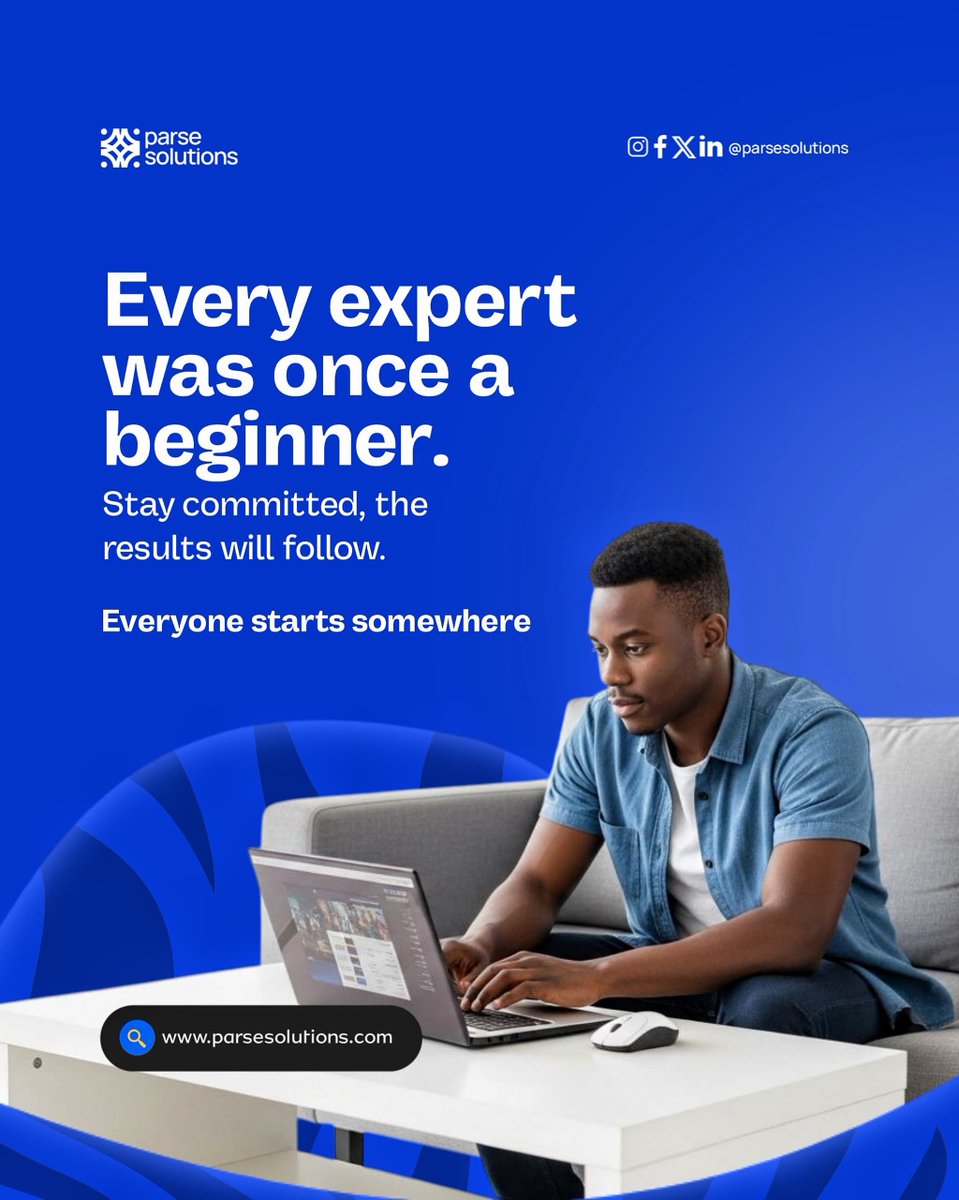 ParseSolutions's tweet image. Your journey into tech may start with doubt, but with us at Parse Solutions, it ends in confidence.💙💻
Open the first chapter today by joining us. Visit parsesolutions.com to learn more.
#parsesolutions #tech #mondaymotivation #explore
