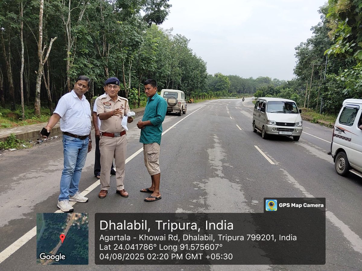 dmkhowai's tweet image. Joint Enforcement Drive | Khowai District
📍 Dhalabil, Khowai Sub-Division | 📅 04.08.2025

A joint enforcement drive was carried out today by the Transport Department and Traffic Wing of Kh

#RoadSafety #EnforcementDrive #KhowaiPolice #TransportDept #StaySafe #DriveResponsibly