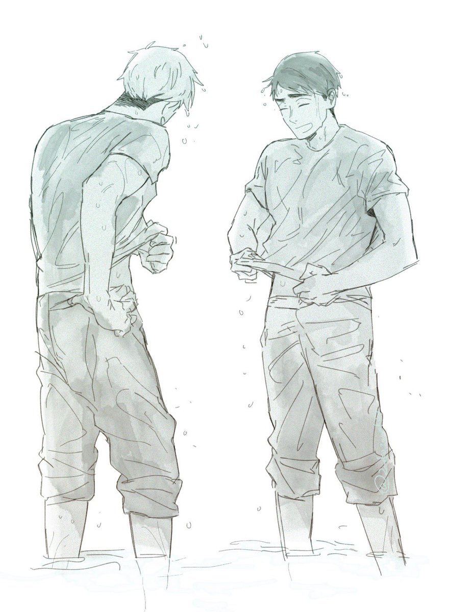 夏ぽいあつおさらくがき