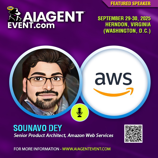 AI Agent Event - September 29-30 | Hyatt Dulles (@aiagentevent) on Twitter photo New Speaker: Sounavo Dey from AWS joins AI Agent Event.
"How AI Agents are Helping Address Loss of Tribal Knowledge Due to an Aging Workforce."
Dey will show how digital assistants help reduce downtime and increase efficiency.
bit.ly/4oCrUlp
<a href="/AWS/">Amazon Web Services</a> New Speaker: Sounavo Dey from AWS joins AI Agent Event.
"How AI Agents are Helping Address Loss of Tribal Knowledge Due to an Aging Workforce."
Dey will show how digital assistants help reduce downtime and increase efficiency.
bit.ly/4oCrUlp
<a href="/AWS/">Amazon Web Services</a>