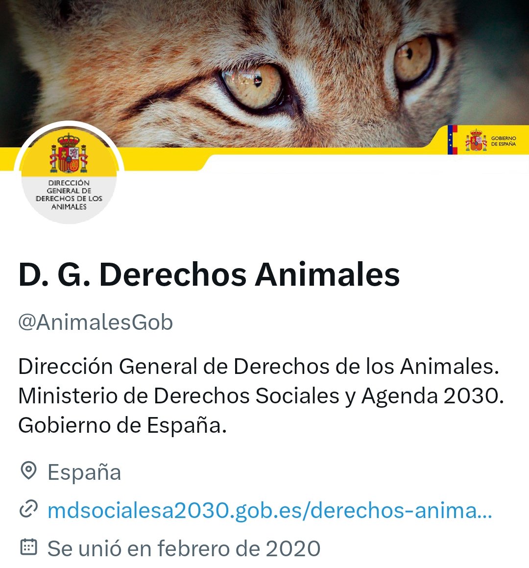 Último tuit hace 7 meses; última interacción en marzo